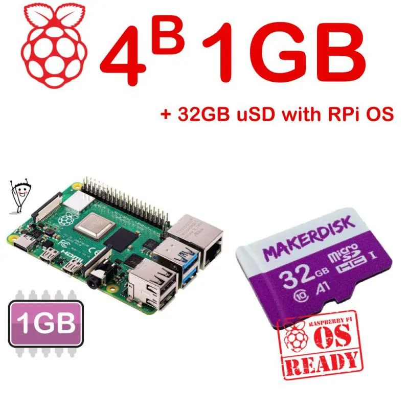 라즈베리 파이 4 모델 B 오리지널 2GB/4GB/8GB RAM 데이터 변환 개발 보드 및 키트 라즈베리 파이