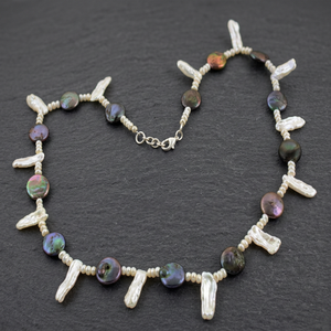 Women's Jewelry Gift Pearl Necklace with Dazzling Silver Clasp - Product Image 3