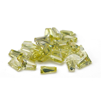 Lot de pierres précieuses en vrac, pierre CZ olive de 4 mm, coupe baguette, zircone cubique pour bijoux