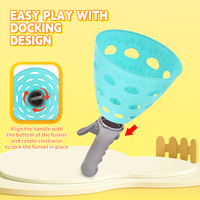 Jeu de lancer et de attraper la balle pour enfants, jouet amusant avec 5 balles élastiques colorées, jouet sportif interactif pour la coordination œil-main