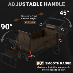 Durable et sécurisé pour une utilisation en extérieur 360 °   Chariot de camping convertible avec roues pivotantes et <span class=keywords><strong>lit</strong></span> inclinable réglable - Product Image 4