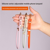 Lanière réglable en silicone, style bandoulière et tour de cou, avec étui universel pour téléphone, pour couples, logo et emballage personnalisés