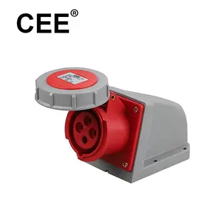 CEE-Enchufes industriales para montaje en pared, 4 pines, 3P + E, IP67, 16A, 380-415V, Red IEC