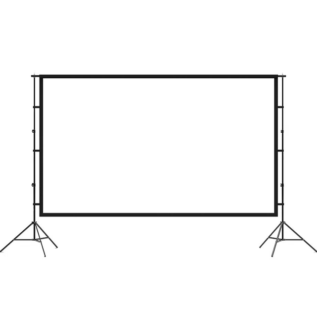120inch Alr Projector Movie Screen Tripod 150 Inch Quick Fold Stand Projection Screen for Outdoor Theater Backyard Cinema