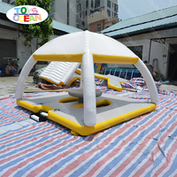 Nouvelle plateforme aquatique gonflable, quai de loisirs aquatiques gonflable, tente flottante, bar Su Piattaforma Acquisti