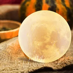 innovative new items 2019 night light moon shaped lamp led luna table reading moon lamp 18cm