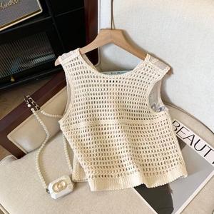 <span class=keywords><strong>Chaleco</strong></span> de <span class=keywords><strong>Mujer</strong></span> sin Espalda, <span class=keywords><strong>Calado</strong></span>, con Diseño de Bordado Jacquard Retro - Product Image 4