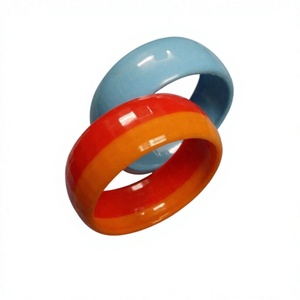 Nuevo Brazalete de Resina Personalizado con Diseño de Ángel Impreso en 3D, en Capas Azul, Rosa, Blanco y Gris, para Mujeres Indias, Joyería al por Mayor - Product Image 3