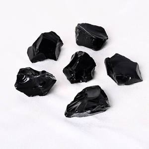 หินออบซิเดียนดำดิบธรรมชาติขายดีที่สุด สำหรับตกแต่ง - Product Image 4