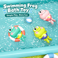 Jouet de bain grenouille amusant à remonter pour bébés, jouet aquatique à mécanisme de dessin animé pour tout-petits et enfants, vente en gros