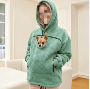 Sweat-shirt doublé polaire 2026 – Vente en gros usine, unisexe, à capuche, coupe ample, décontracté, chaud et adapté aux humains et aux animaux de compagnie - Product Image 4