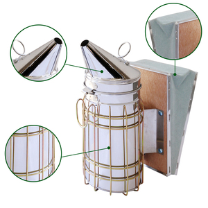 Kit de apicultura para colmena, 12 Uds., marco de herramientas, agarre, cepillo de abeja, jaula de Reina, guantes para ahumador de abejas, bolsa de lona, tenedor de miel - Product Image 4