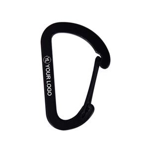 Custom Logo Aluminum Mini D Shape Carabiner Keychain <b>Spring</b> Snap Hook <b>Clip</b> for Promotional Activities - Product Image 1