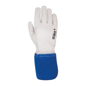 Guanto da saldatura Juba 408TIG 7 S, blu e bianco - Product Image 1