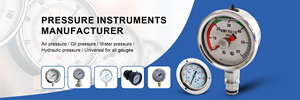 Manomètre à fond ouvert de 63 mm rempli de glycérine avec fenêtre en acier inoxydable et en polycarbonate - Product Image 5