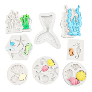 Stampo <span class=keywords><strong>in</strong></span> Silicone Fai-da-Te a Tema Marino <span class=keywords><strong>per</strong></span> Decorazione <span class=keywords><strong>Torte</strong></span>, Gelatine, <span class=keywords><strong>Zucchero</strong></span>, Cioccolato, Fondente, Utensile <span class=keywords><strong>per</strong></span> Pasticceria - Product Image 1