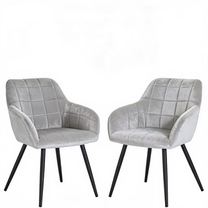 <span class=keywords><strong>Chaise</strong></span> de salle à manger moderne de style café, cadre en métal, vente en gros, confort, mobilier de maison, <span class=keywords><strong>chaise</strong></span> de cuisine en velours pour salon - Product Image 5