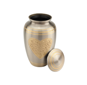 Corazón en relieve Cremación Cenizas Urna de latón Fabricante personalizado Mayorista venta directa de fábrica - Product Image 2