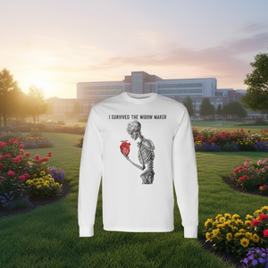 Camiseta de manga larga con diseño de esqueleto de The Widow Maker, diseño de superviviente de ataque cardíaco - Product Image 3