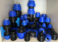 Kit d'irrigation goutte à goutte agricole : embouts, colliers de serrage, raccords, tuyaux HDPE et raccords à compression PP