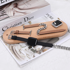 สายนาฬิกาหนังแท้สองชั้น<span class=keywords><strong>2023</strong></span>ดีไซน์ใหม่สำหรับ <span class=keywords><strong>Apple</strong></span> Watch แบบอัจฉริยะ - Product Image 1