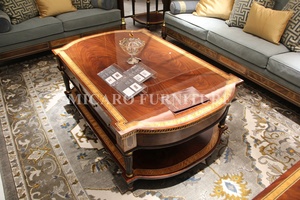 Sofa Gỗ Nguyên Khối Trang Trí Bằng Đồng Thau Trang Trí Bằng Da Nubuck Cổ Điển Kiểu Ý Sang Trọng - Product Image 5