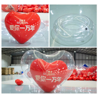 Ballon gonflable géant personnalisé en forme de cœur rouge pour fiançailles Saint Valentin mariage scène fête décoration publicité