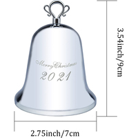 Échantillon gratuit 2022 pas cher vente chaude en céramique forme arbre cloches en métal pour noël