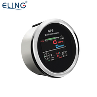 ELING 10 en 1 jauge multifonctionnelle 85MM compteur de vitesse GPS numérique avec tachymètre compteur horaire niveau de carburant presse à huile voltmètre