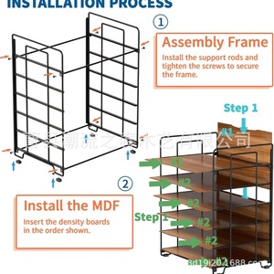 Creative office desktop organizer, <b>file</b> organizer, university dormitory desk multi-tier desktop <b>storage</b> rack - Product Image 4