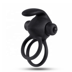 Vibratore del coniglio proiettile vibrante anello del pene doppio cazzo anelli vibratore per gli uomini giocattoli erotici del sesso - Product Image 1
