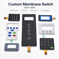 Interruptor de Membrana Personalizado OEM ODM, Teclado Táctil con Superposición Gráfica, Conector FPC para Equipos de Control Industrial