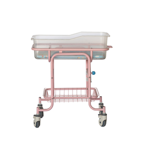 Lit bébé relevable à ressort à gaz 0-12 mois °   Chariot à roulettes réglable en inclinaison avec cadre en acier et aluminium, frein de 100 mm, pour bassin bébé en ABS - Product Image 2