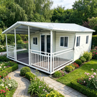 FLKT Villa Préfabriquée de Luxe Prête pour la Maison Intelligente, Design Moderne, Entièrement Meublée, Maison Conteneur Pliable Extensible 20ft 40ft Mobile et Compacte