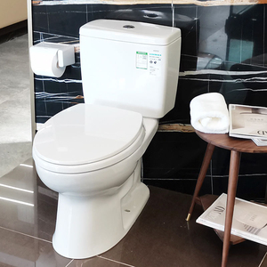 Aquacubic Classic <span class=keywords><strong>Toilette</strong></span> 2 pièces allongée universelle en céramique blanche (siège inclus) - Product Image 6