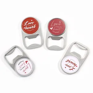 Custom Metal Souvenir Personalized Magnet Wedding Wholesale Magnetic Bottle Opener