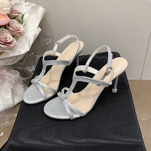 Eleganti e Lussuosi <span class=keywords><strong>Sandali</strong></span> <span class=keywords><strong>da</strong></span> Donna con Tacco Alto e Plateau, Decorati con Strass, Nuovo Design Estivo per Esterni - Product Image 4