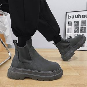 Nuevos Zapatos de Hombre, Botas de Cuero Negro, Botas de Moda - Product Image 5