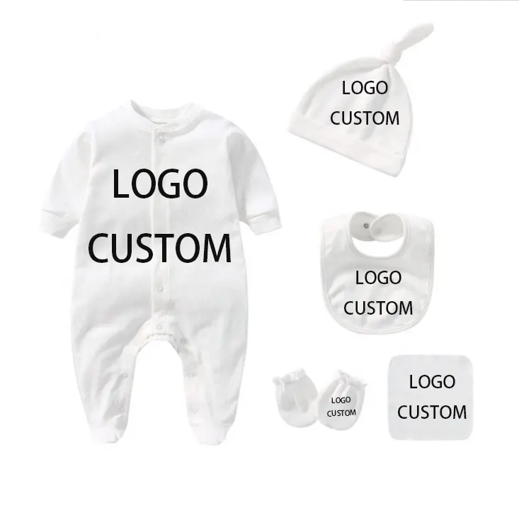 Baby Set Romper 2022 Plain Infant Cotton Jumpsuit Newborn Clothes Girl Boy New Born Baby Gift Set Baby Clothing Set