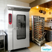 Four à convection numérique électrique/gaz Astar avec chariot pour la cuisson du pain et des pizzas, four rotatif à air chaud