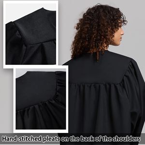 Vestido de graduación mate unisex para escuela secundaria, túnicas de coro para iglesia, disfraz de juez, 12 colores - Product Image 4