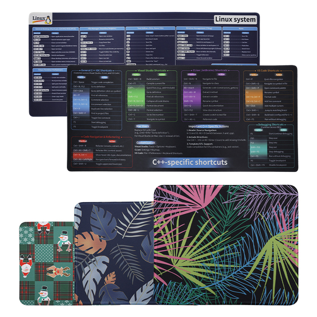 Factory Wholesale Large Gaming Keyboard Mat Mouse Pad XXL Black Natural Rubber+Fabric Waterproof Durable Custom Size