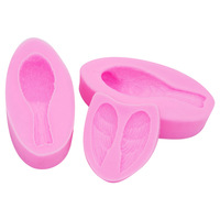 Moule en silicone 3D à texture fine, motif oiseaux, 3 pièces/ensemble, pour décoration de gâteaux et fondants, design classique, nouveau modèle, populaire, prix usine
