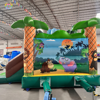 Château gonflable pour enfants AirFunPro avec toboggan, matériau PVC de qualité commerciale, capacité de 10 personnes, installation facile
