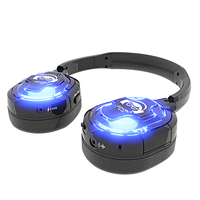 Casque sans fil RF-910(MLC) le plus récent à 3 ou 10 canaux avec éclairage LED pour disco silencieux, idéal pour conférences, DJ, soirées et clubs