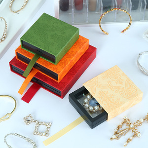 Customized 3d pe film suspension floating frame plastic case clear membrane transparent jewelry packaging display drawer box