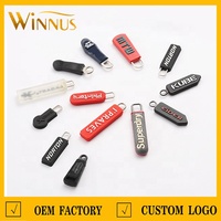 Logo personnalisé Nom Bagage Sac Boîte Valise Pvc Caoutchouc Tirette Étiquette de Fermeture Éclair, Étiquette de Fermeture Éclair