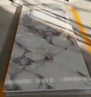 Feuille de PVC multi-usages effet marbre UV pour panneau mural, décoration de meubles