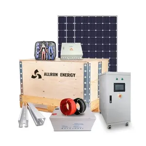 完整的6-10kw离网太阳能功率100kw 5kw 8kw 12kw 20kw太阳能家用储能系统10kw太阳能系统平均成本