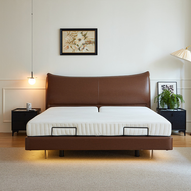 Separately Controlled Head Split Couple Bed, 10-year Warranty Smart Bed, Bedroom Furniture King-size Adjustable Double Bed